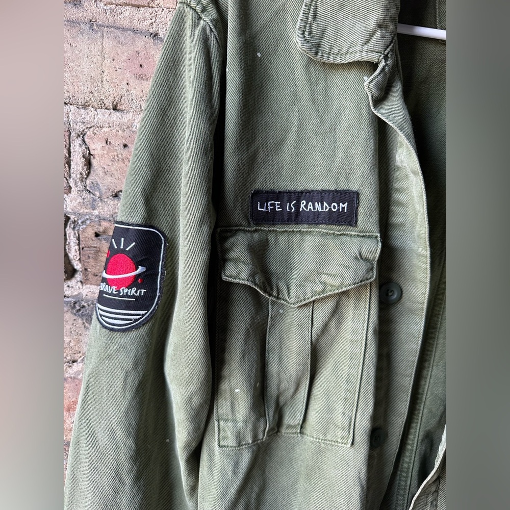 Zara Green Military Field Jacket - Picture 5 of 6